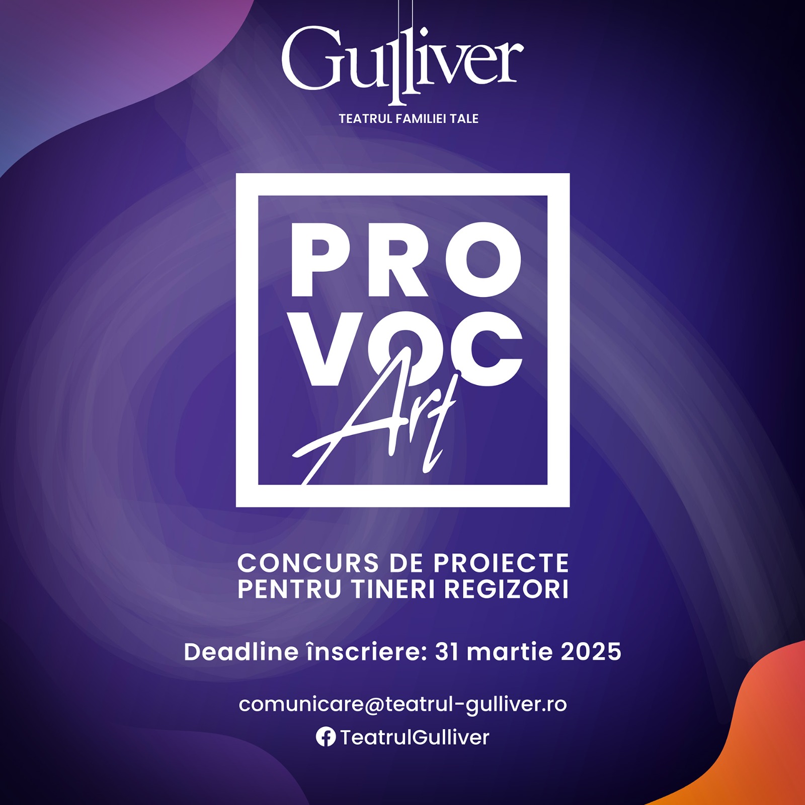 ProvocART 2025 Concurs de proiecte pentru tinerii regizori